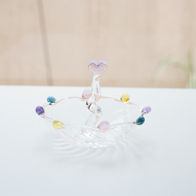 【竹川久仁子】アクセサリートレイ　（耐熱ガラス）T-16-A