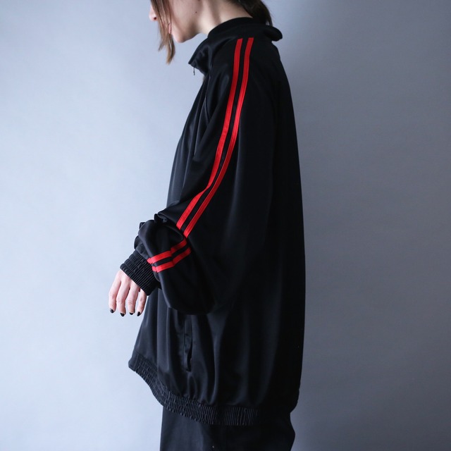 "black×red" XXXX super over silhouette nice track jacket