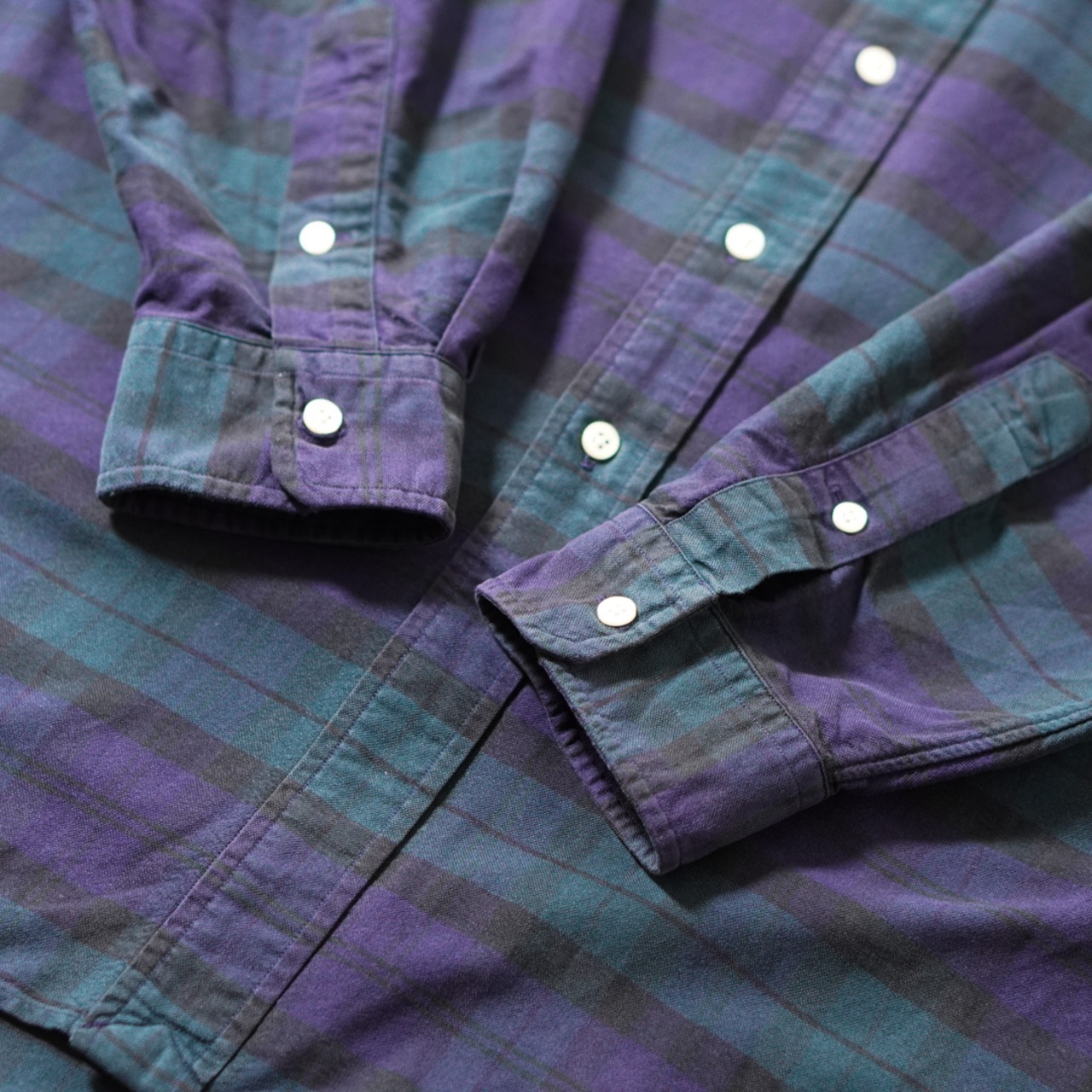 90s Ralph Lauren black watch shirt "The Big Oxford" [L] 古着 - 6