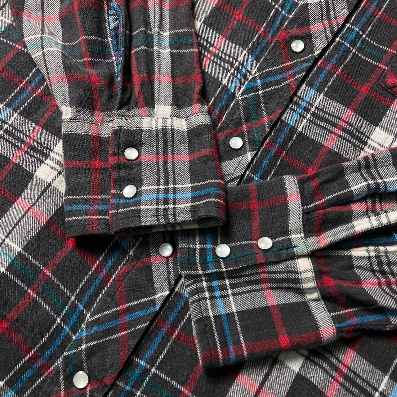 90年代 Wrangler ラングラー チェックシャツ ウエスタンシャツ ライト