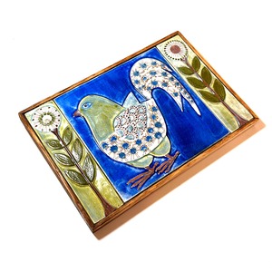 1950s Vintage Royal Copenhagen Tenera Faience Tile by Berte Jessen