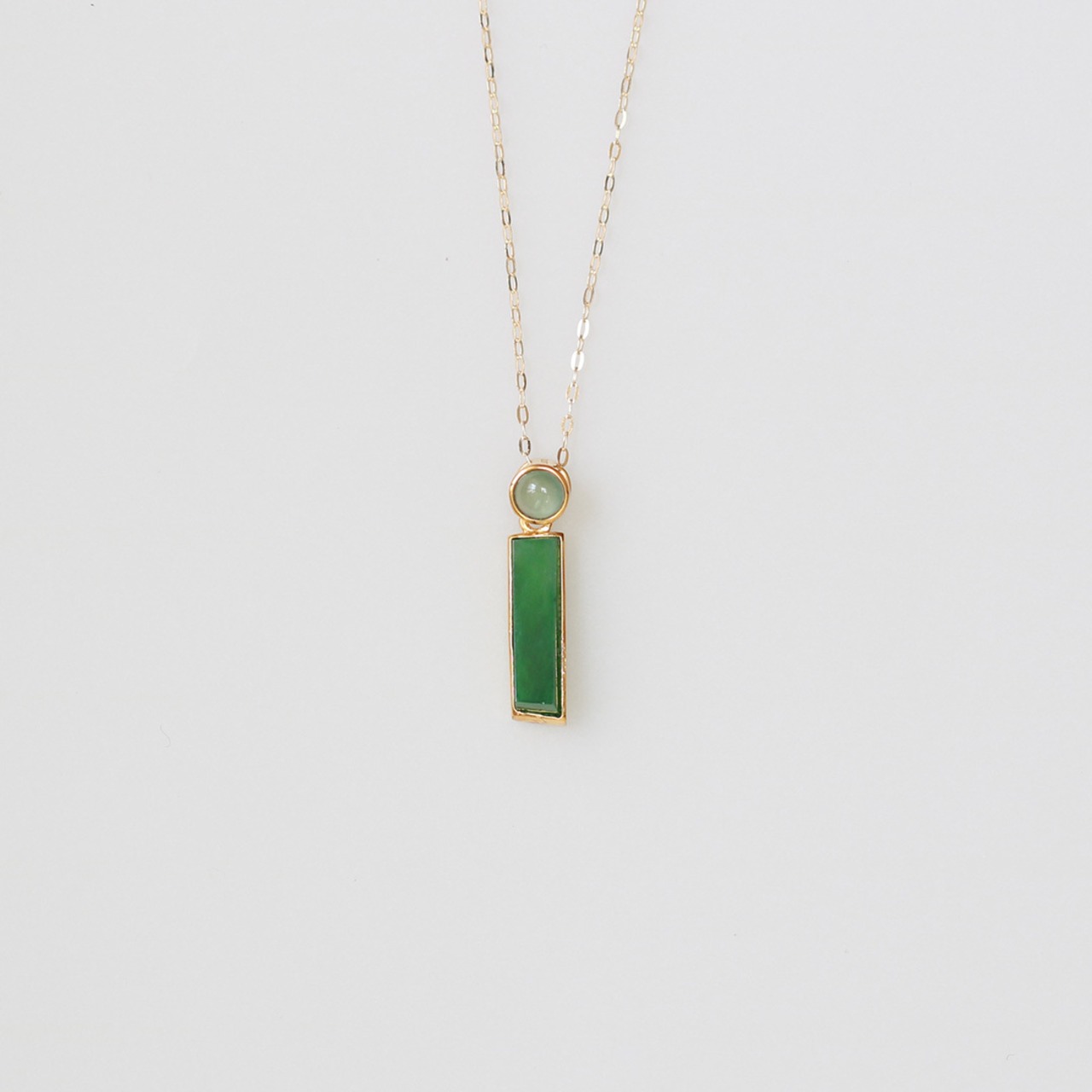 翡翠ペンダントトップ K10YG W&G A貨翡翠 jd_pt1307