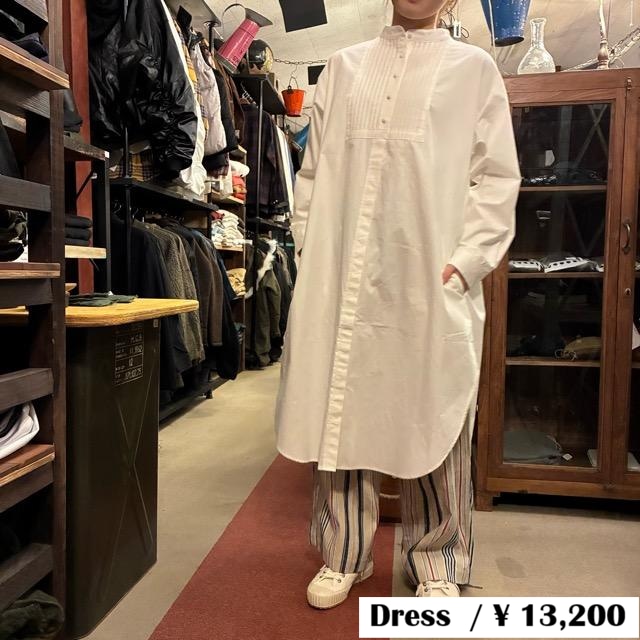 ICHI Cotton Pintuck Shirt Dress in White and White, Women's, Long Sleeve, Open Front, Perfect for Layering