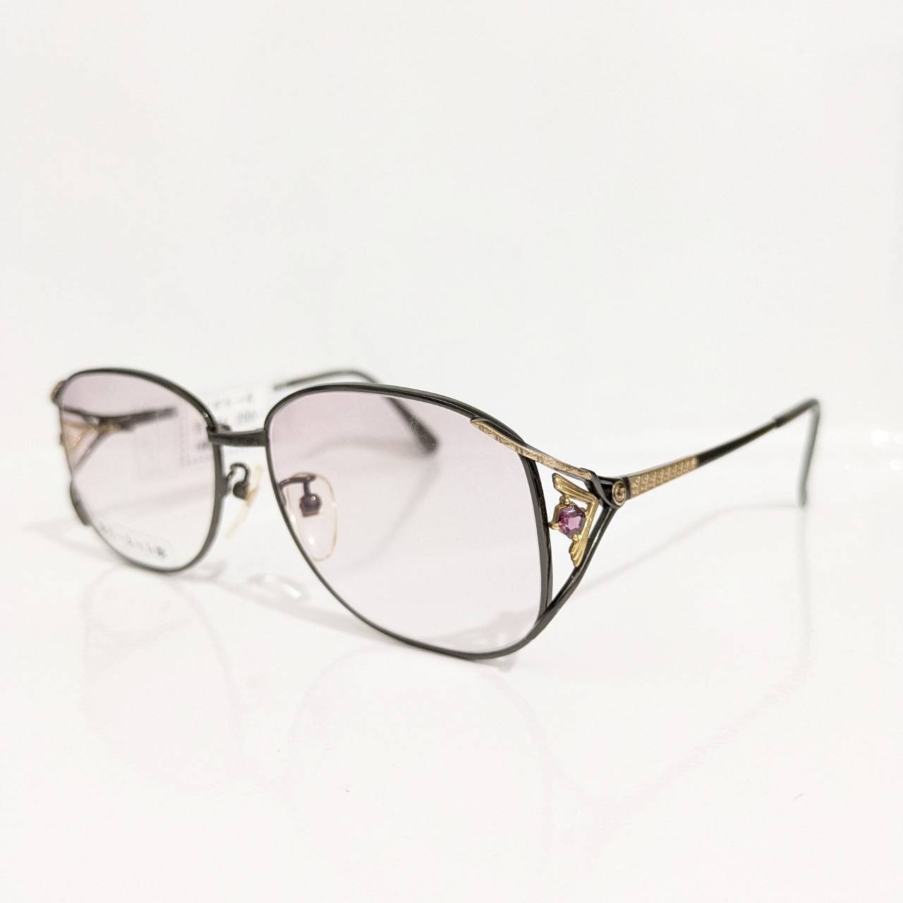 【GRES PARIS】ウエリントンメタルフレーム ダークブラウン 宝石ガーネット