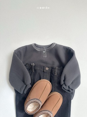 【予約/特典】mini robe / Non-fade panel denim pants