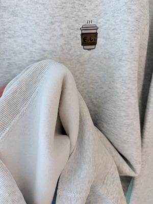 Cafe eli /トレーナー/ビッグシルエット/アッシュ/ユニセックス