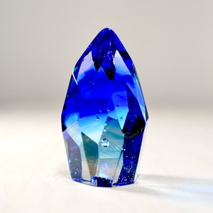 No.1291   空想鉱石硝子　『蒼境空・柱状結晶』