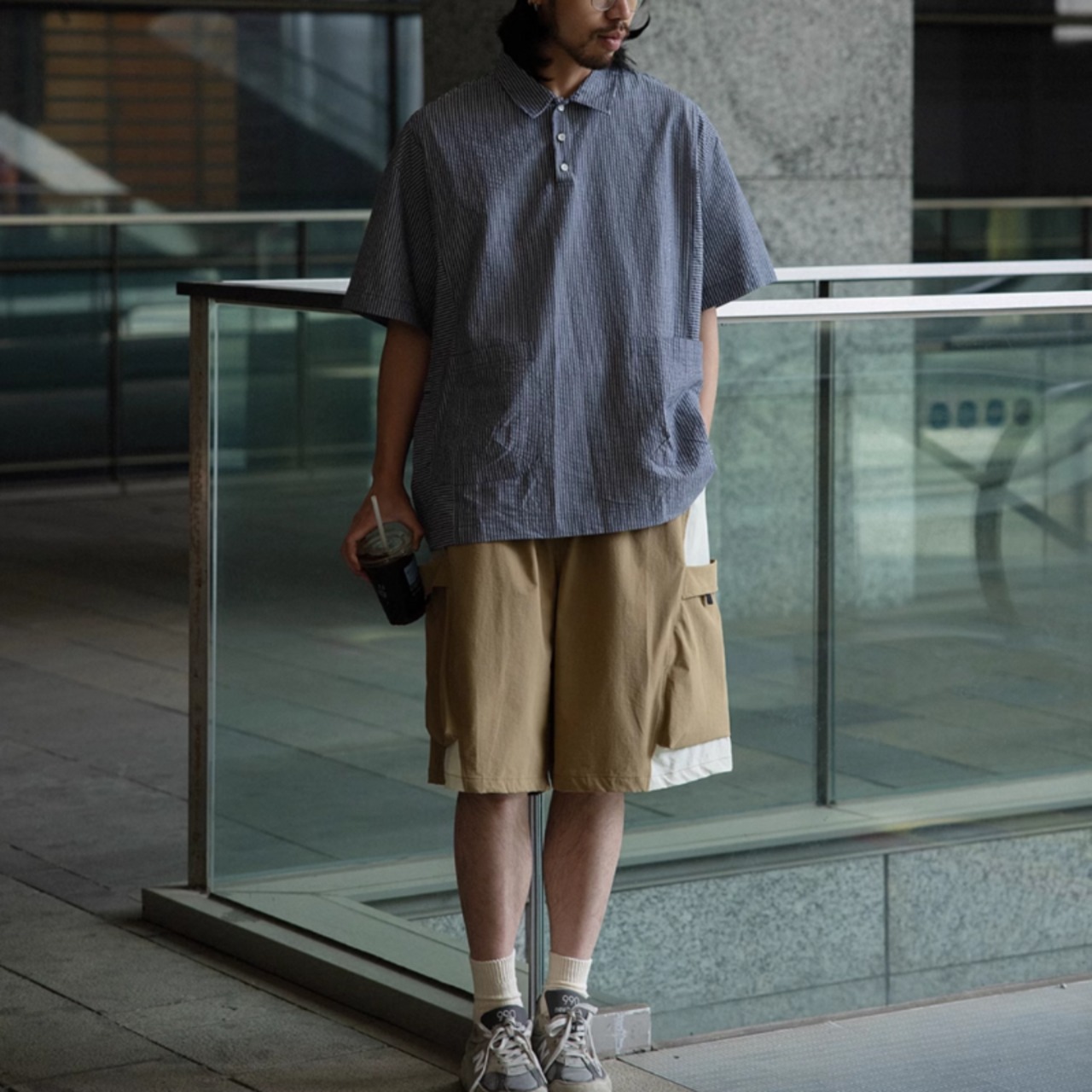 プルオーバールーズ半袖シャツ　0718