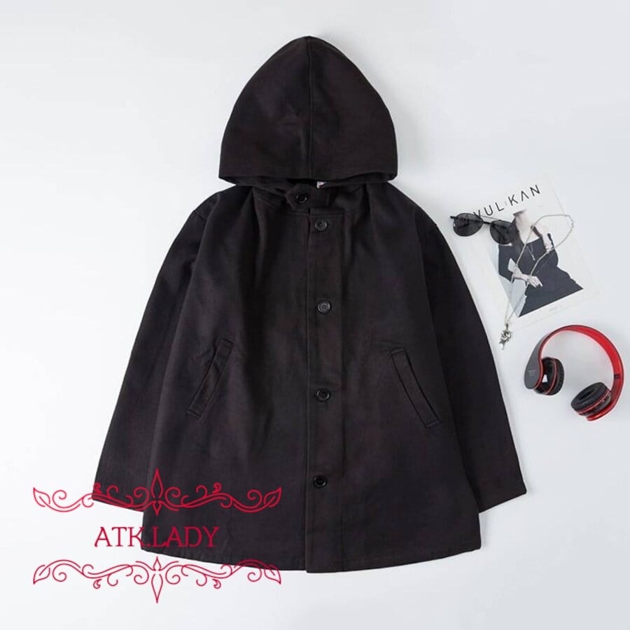 B⑦3 レディース 暗黒 パーカー 病み かわいい 学生 帽子 クール ゴスロリ通販 With U 病み可愛い JK CRAZYGIRL パーカー ねこ耳 魔法
