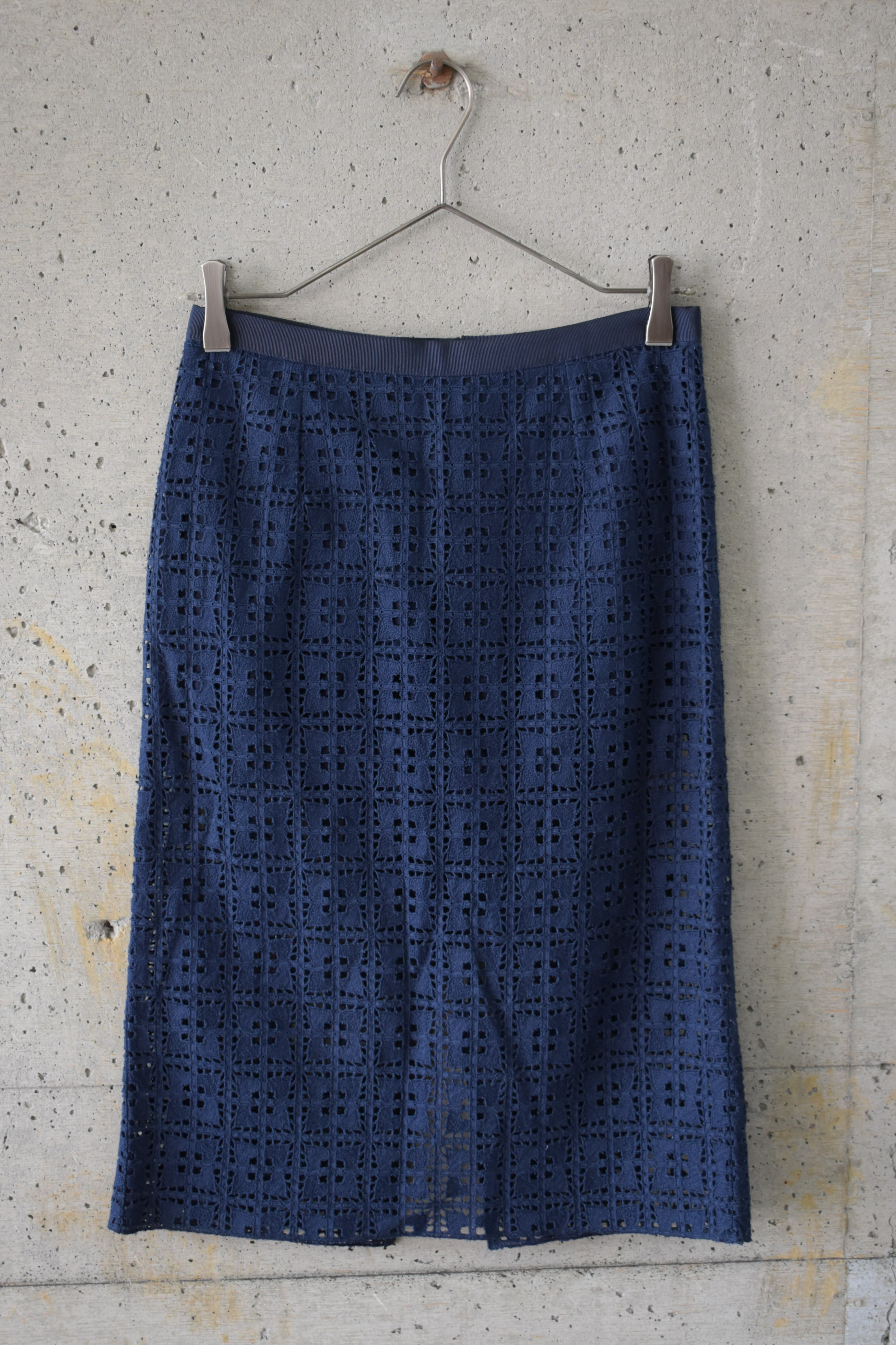 Navy lace skirt