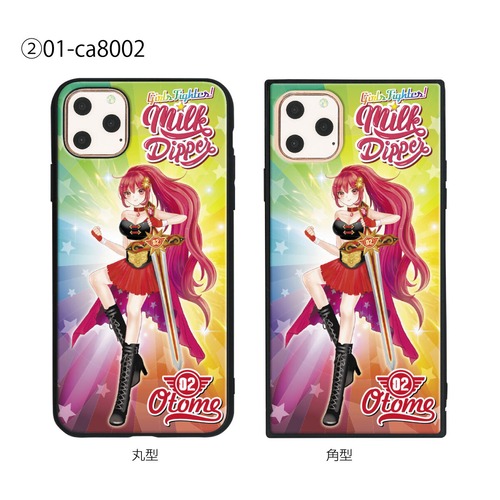 Milk☆Dipper  Otome ガラス保護フィルム付!  iPhone 11/11Pro/11Max ケース （丸型・角型）