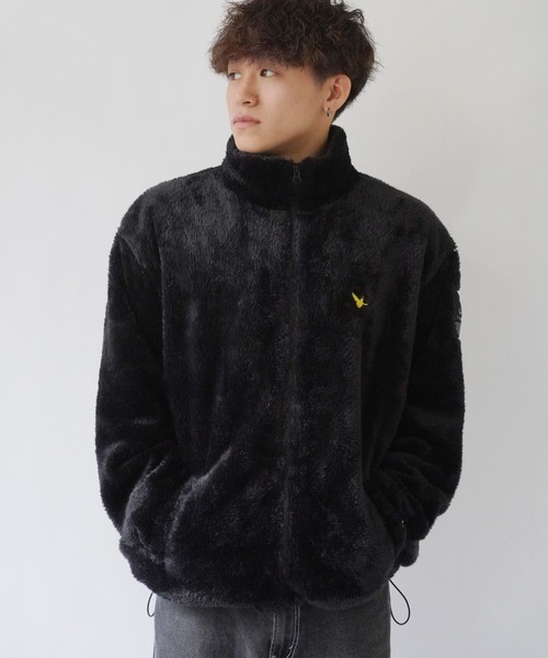 【（What it isNt）ART BY MARKGONZALES / (ワットイットイズント) アートバイ マークゴンザレス 】別注 シャギーボアスタンドカラーブルゾン ブラック  2H7-64394