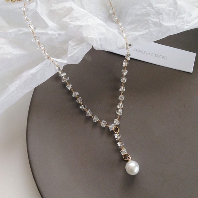 ネックレス 国内発送即日納品 韓国 お洒落 デイリー 結婚式 高級感 ゴールド パール クリアキューブネックレス Amondz ネックレス 国内発送即日納品 韓国 お洒落 デイリー 結婚式 高級感 ゴールド パール クリアキューブネックレス Amondz