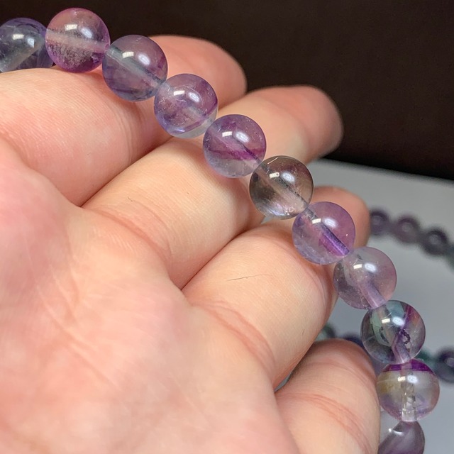 A55.多彩な色合いグラデーションフローライト ブレスレット