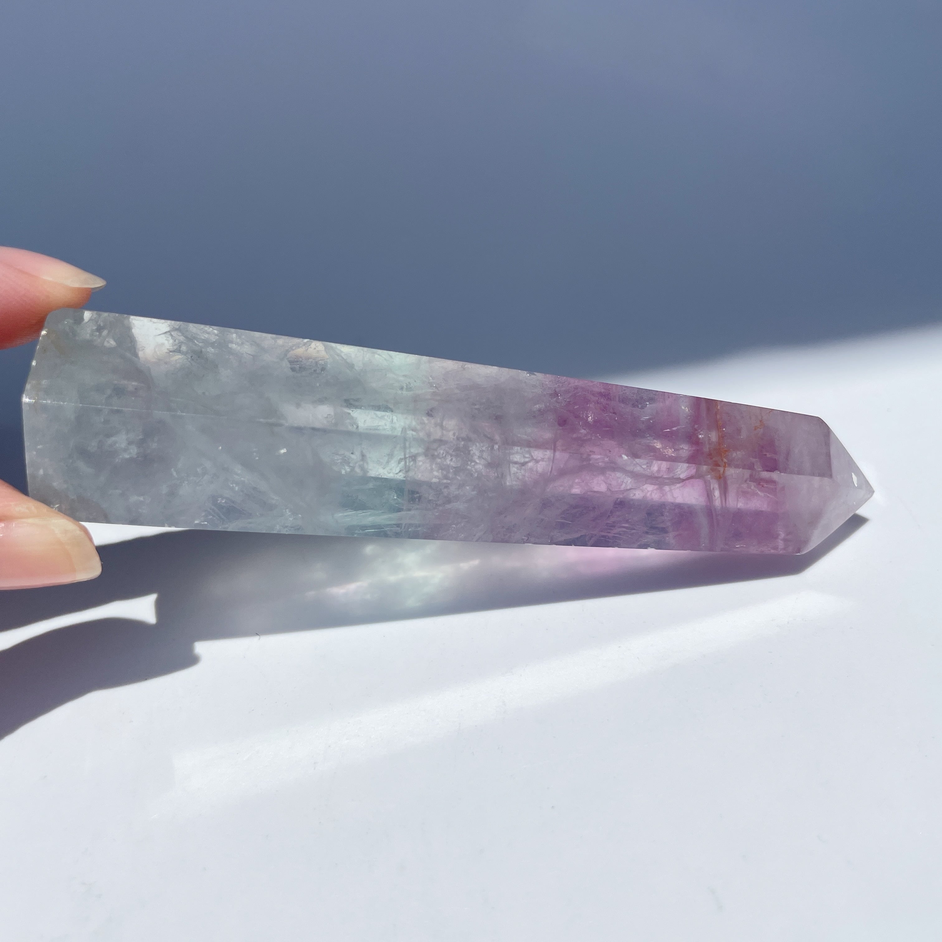 バイカラーフローライト タワー型93◇Fluorite◇天然石・鉱物