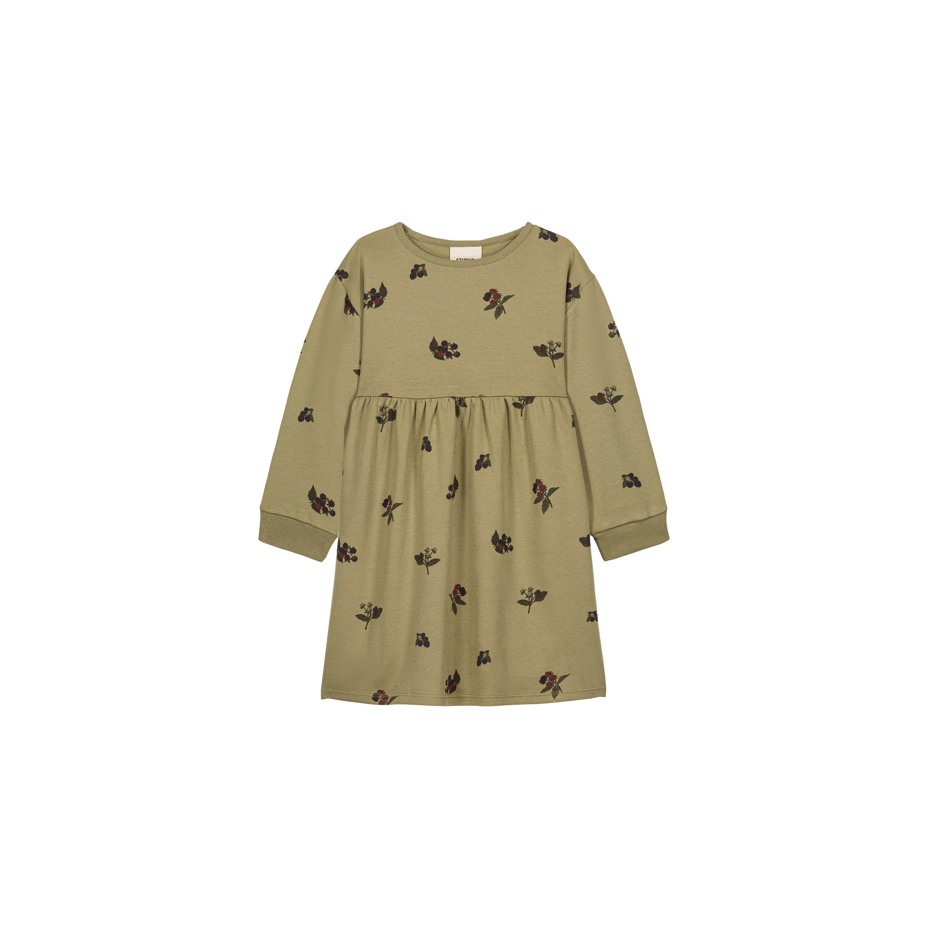 STUDIO BOHEME / HOY DRESS / GREEN ALOE × BLACKBERRIES / 36M、4Y