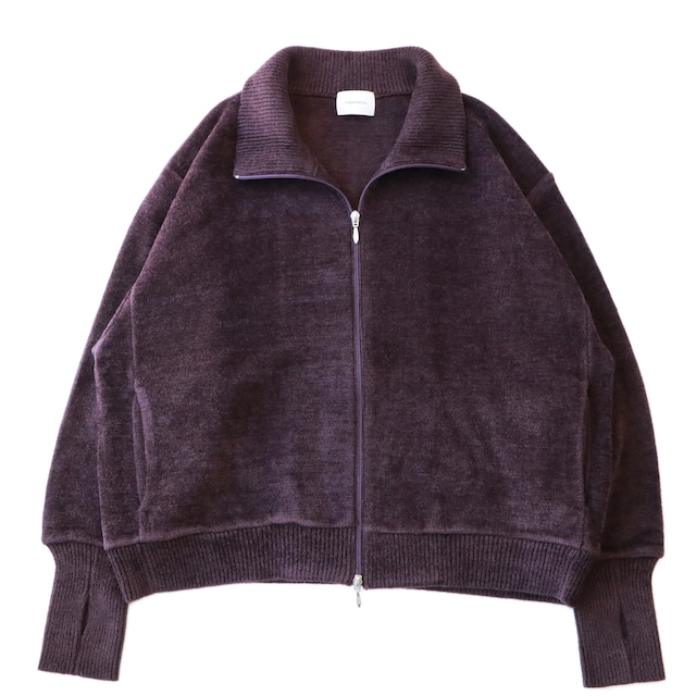 Knit track jacket - Mole yarn / Purple