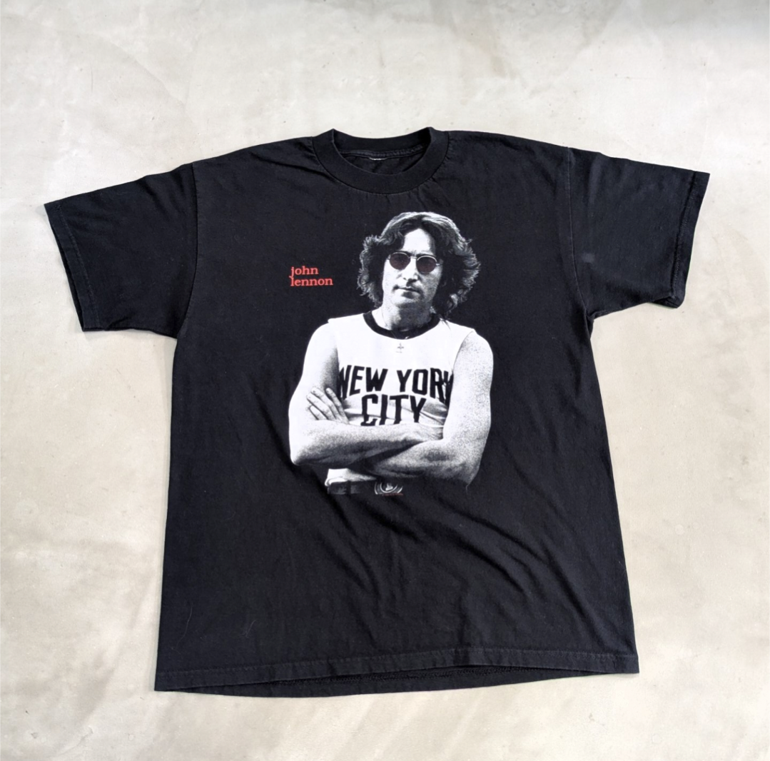 90s the beatles john lennon「one」 photo tee 小岩店