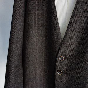 classic artisanal tweed jkt / darkbrown