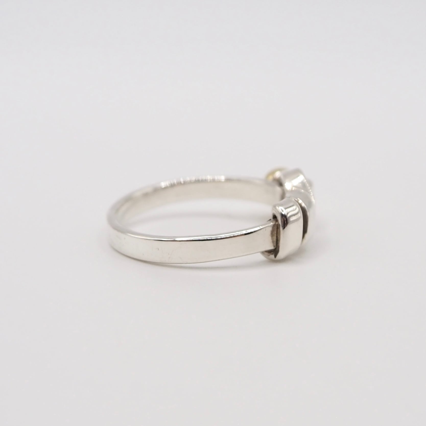 Tiffany&Co. 約10.5号 フック&アイ コンビ リング シルバー925 K18