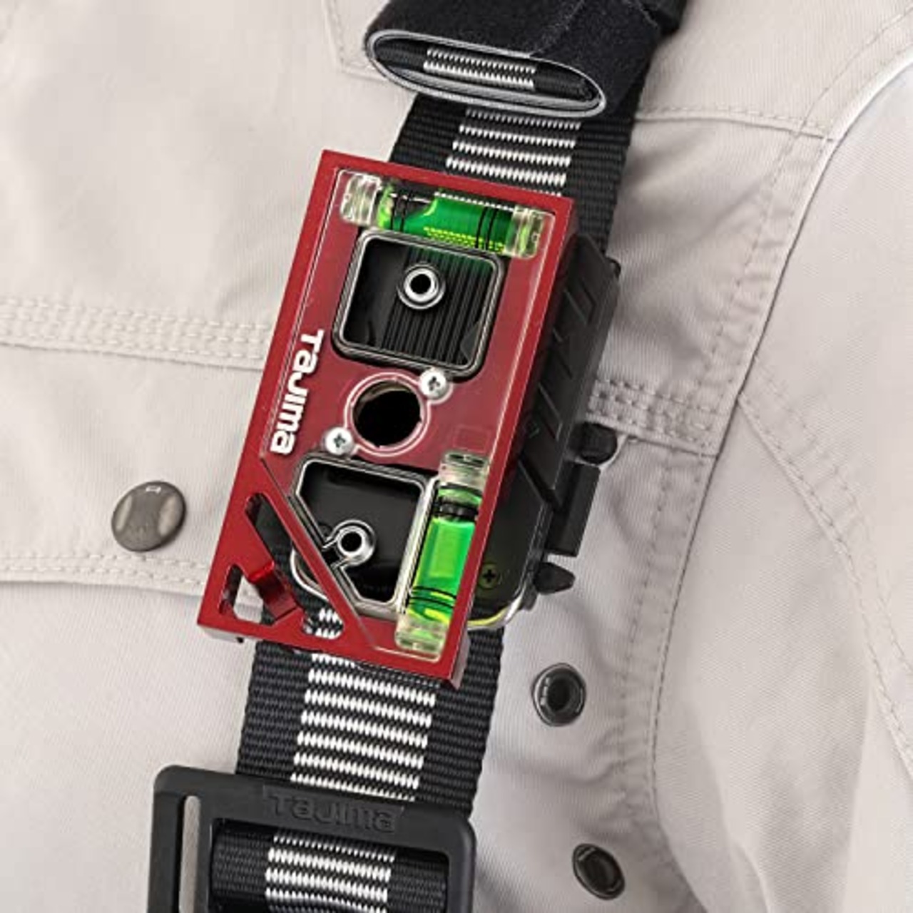 タジマ セフシステム 着脱式水平器 セフ電工レベル93 クリアブルー SFDKL-C93B 着脱楽々 ベルトに後から装着可能 腰道具の組み換えが簡単 使う道具だけを選んで装着 腰の負担軽減 工具の落下防止