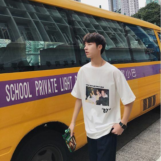 全2色 Tシャツ カットソー プリント カジュアル シンプル メンズ