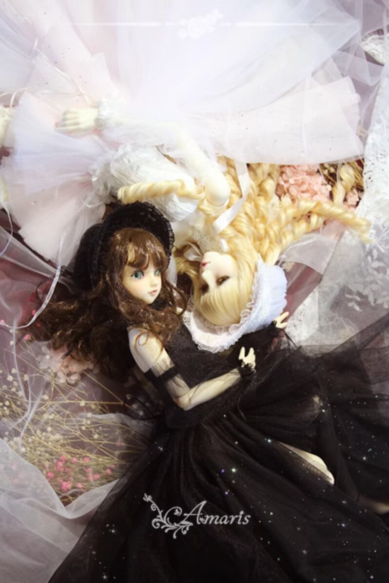 BJD/SD/MSDドール服 ウエディング 豪華ドレスセット