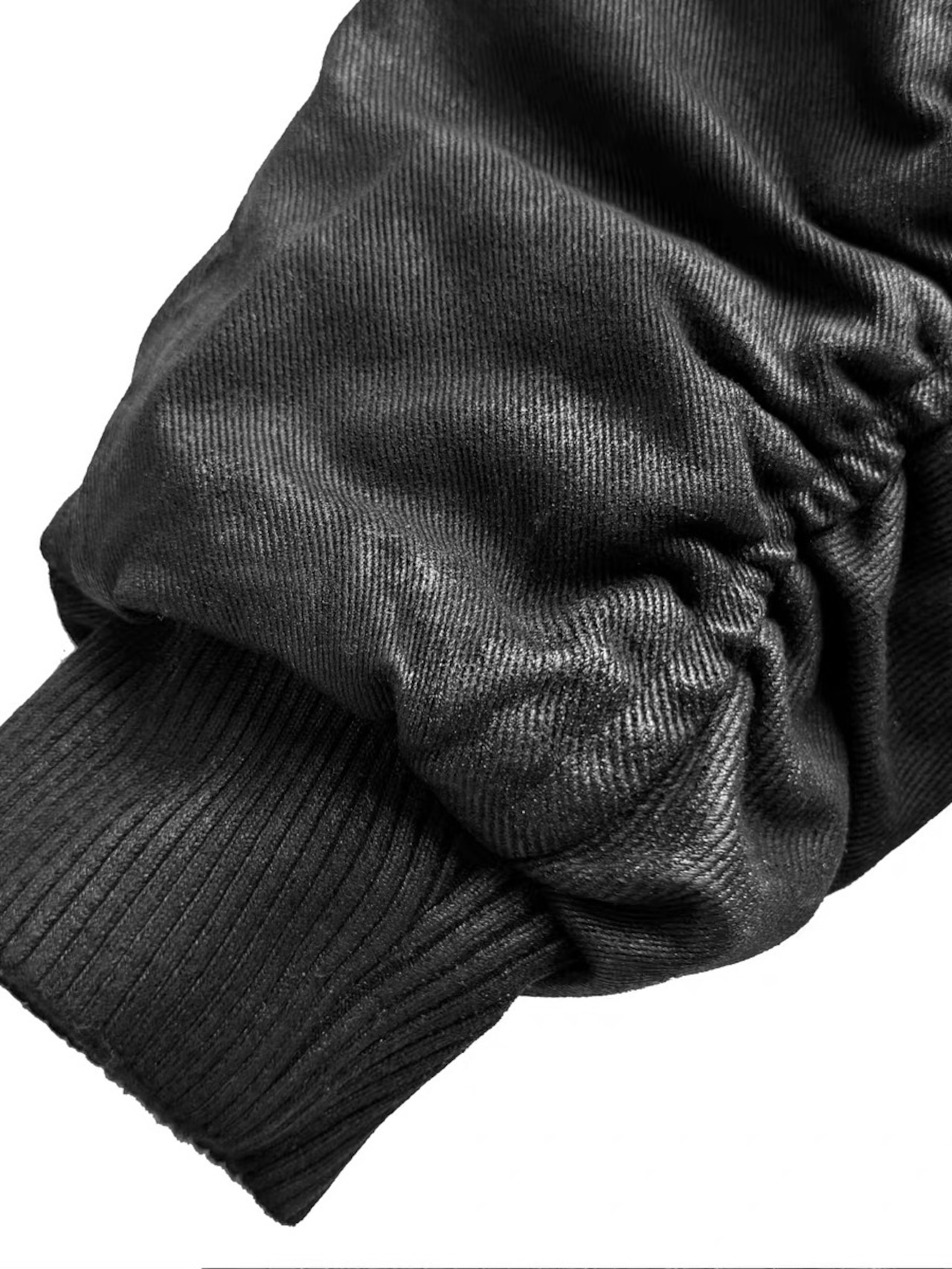 【CinderVein】Wax Coated Distressed Bomber Jacket