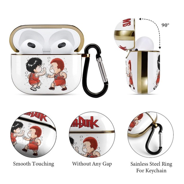 スラムダンク Airpods 3 ケース かわいい キャラクター Airpods 第3世代 ケース ポータブル Airpods カバー カラビナ付き AirPods3 イヤホンケース 保護 耐衝撃 防塵 ワイヤレス充電対応 プレゼント 新春贈り物 ベストギフト