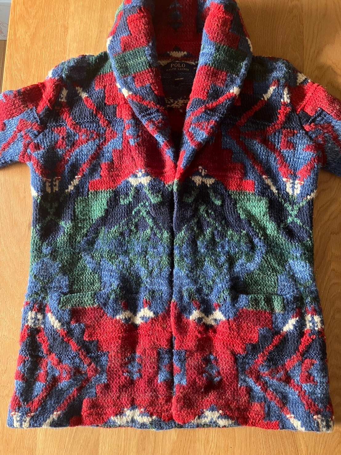 TRL136】RALPH LAUREN ラルフローレン ハンドニットガウン マルチ