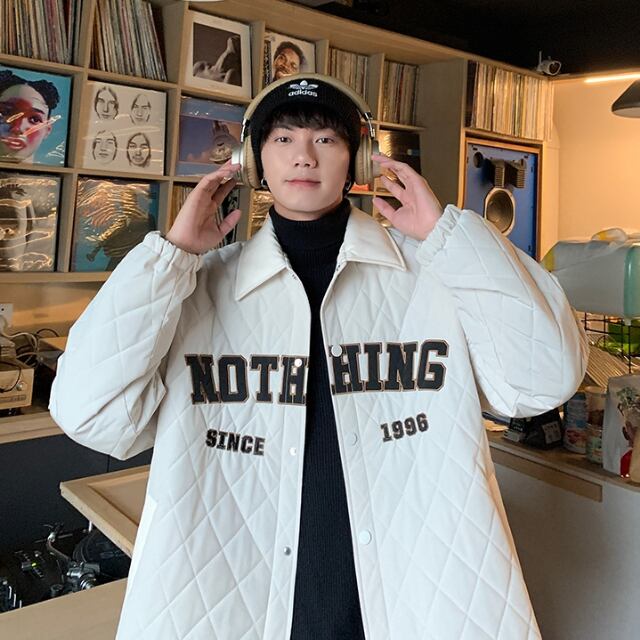 予約販売】ブルゾン アウターキルティング アメカジ ピンク/グリーン