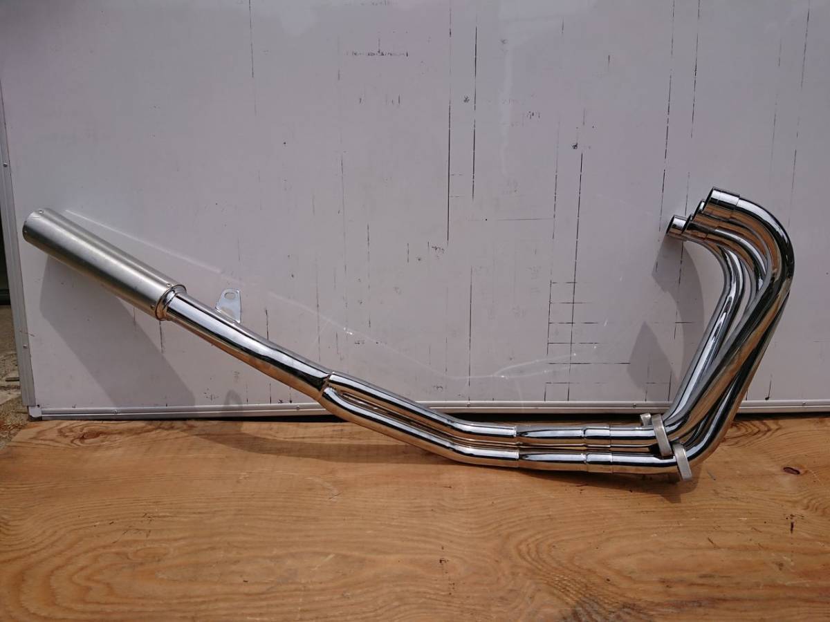 ゼファー400 コブラツイスト? メッキ マフラー ZR400C 綺麗で使える 