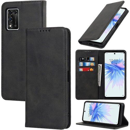 zte libero 5g ii ケース 手帳型 libero 5g ii ケース 耐衝撃 libero5g2スマホケースlibero5gii 手帳型 libero5giiスマホケース libero5g2手帳型ケース カードスロット、キックスタンド レザー ブラック 2422