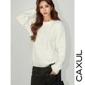 Classic Cable Crew Neck Knit/2color