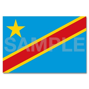 世界の国旗ポストカード ＜アフリカ＞ コンゴ民主共和国 Flags of the world POST CARD ＜Africa＞ Democratic Republic of the Congo