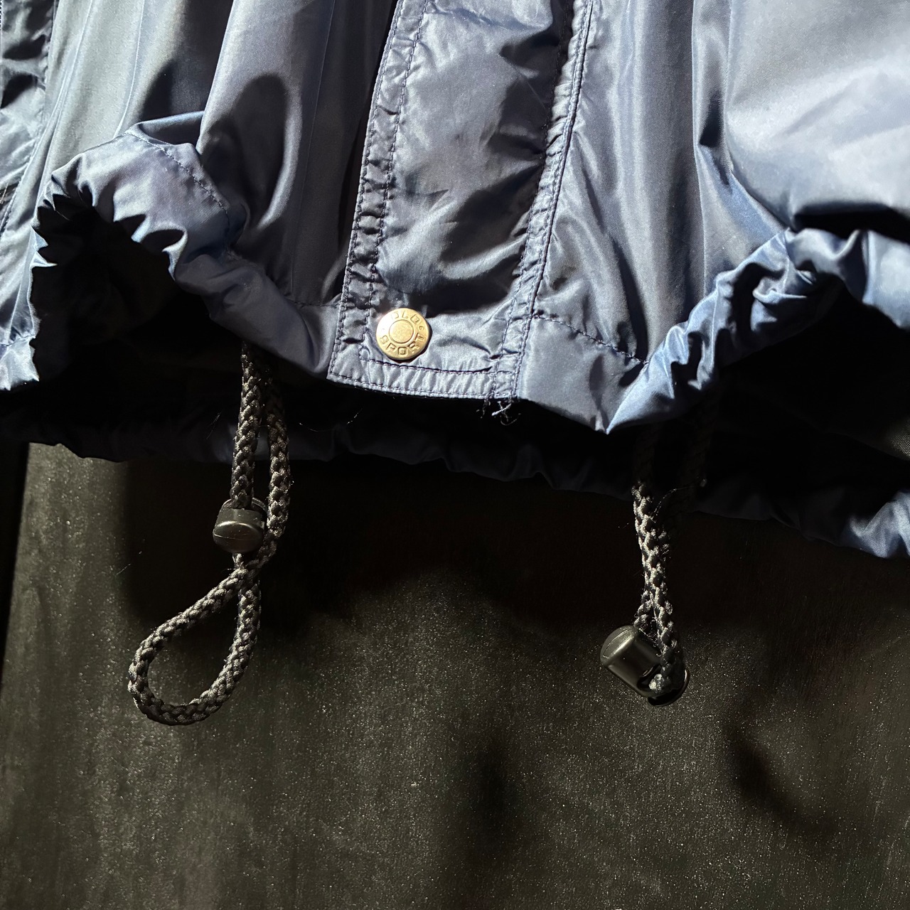 POLO SPORT マウンテンパーカー　ナイロン　ネイビー　ダブルジップ　ドローコード　ポロスポーツ