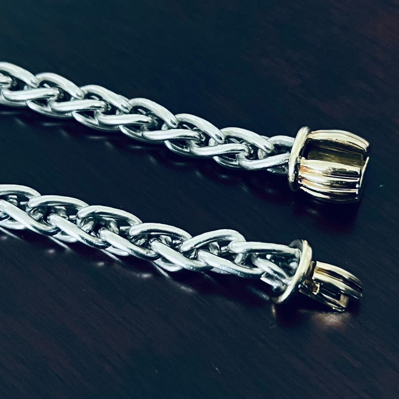 VINTAGE HERMES Ariane Bracelet Silver & 18K Gold | ヴィンテージ