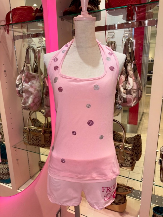 Glitter Polka Dots Tops y2k