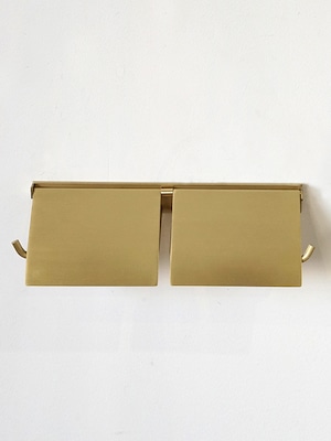 flap BRASS TOILET PAPER HOLDER-ダブル-/ペーパーホルダー/トイレ/真鍮/金具