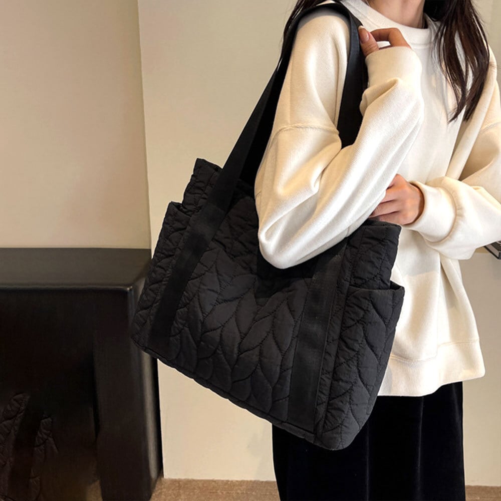 キルティング トートバッグ レディース 秋冬 韓国 大容量 バッグ 大人 かわいい おしゃれ 通勤 通学 カジュアル シンプル 軽量 大人可愛い 大人女子