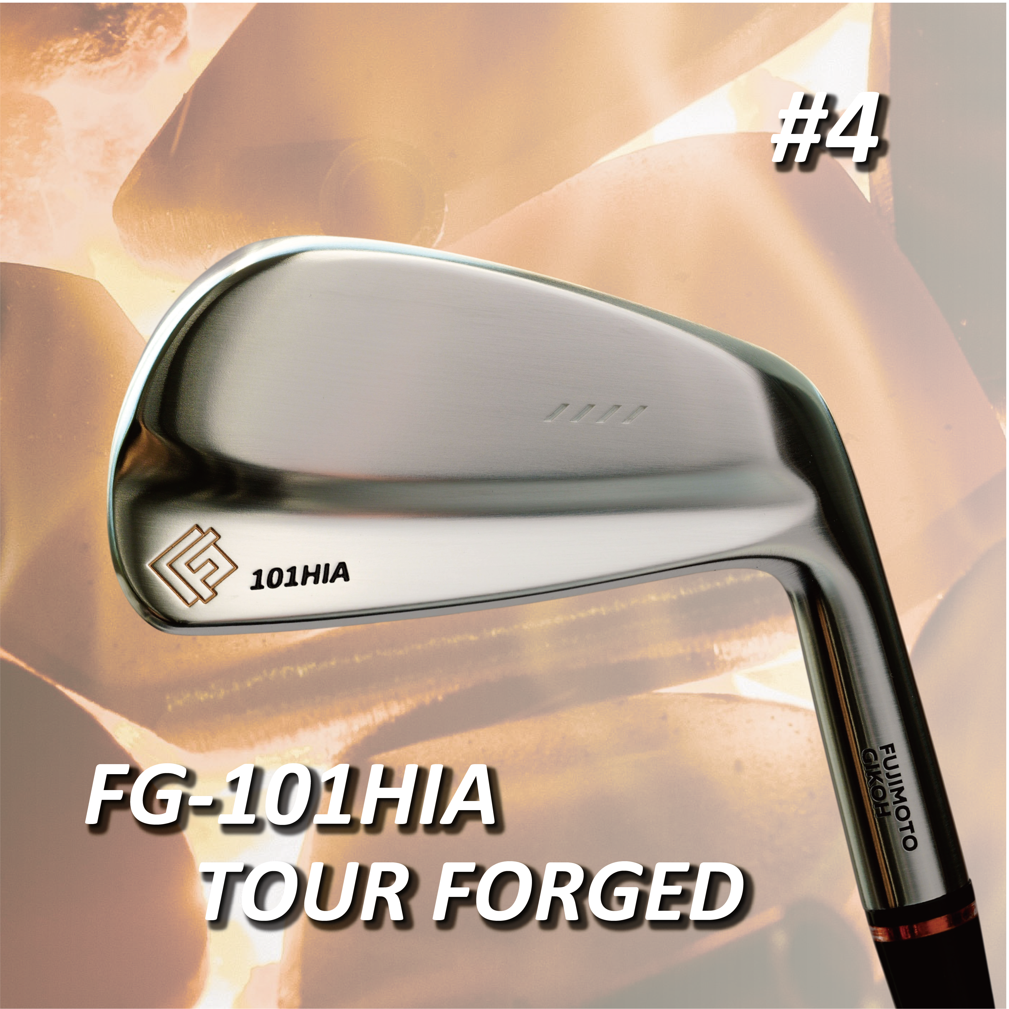 【男性用】FUJIMOTO GIKOH TK アイアンセット ４本 国産軟鉄鍛造アイアンの藤本技工