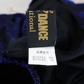 社交ダンス 衣装 スカート ブルー系 タカダンス TAKA DANCE 伸縮 ストレッチ 練習 レッスン 青 黒 キラキラ ラメ かわいい 上品 華やか ボリューム ダンス衣装 イベント ステージ パーティー ブラック系