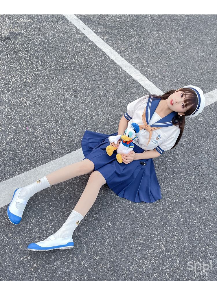 425 Jk制服 ディズニー ドナルド 公認 ロリータ チェック柄 プリーツスカート C0k0r3 Lachouette