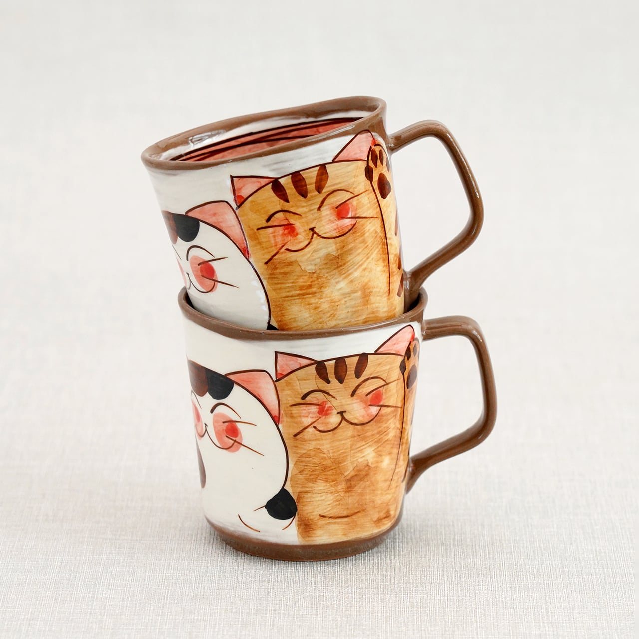 仲良しネコ マグカップ（大） | 菊祥陶器／工房祥sho～ Kikusho