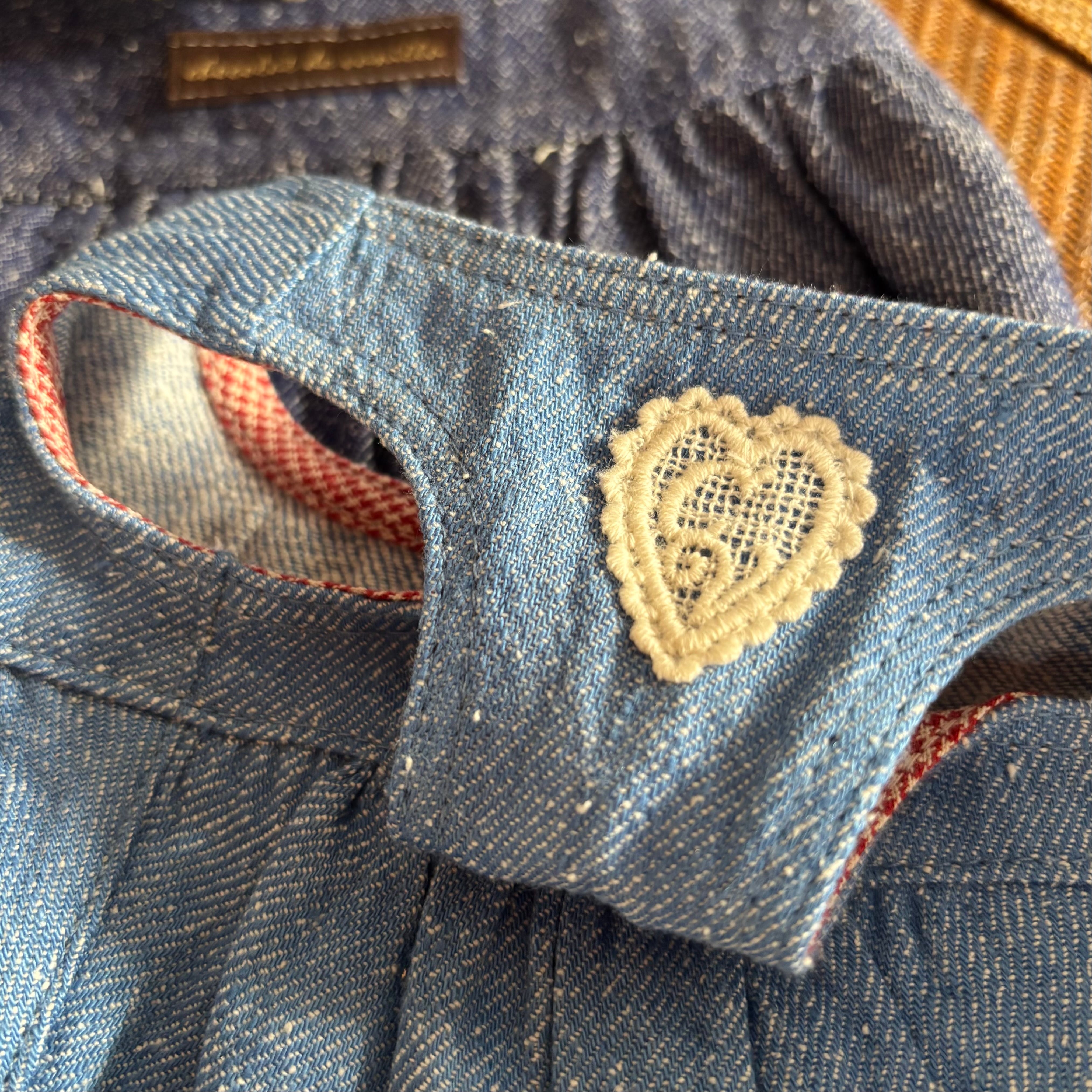 silk denim apron with bonnet アトリエgg | BLESS OKAYAMA