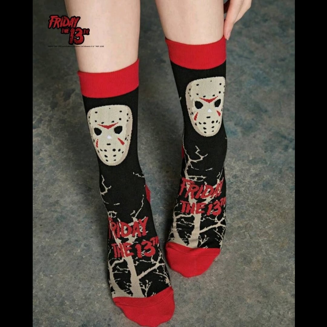 ♧【 crew socks / クルーソックス 】Friday the 13th（ 13日の金曜日 ）『 ジェイソン 』 /  靴下 / ソックス〚アメリカン雑貨 アメトイ〛