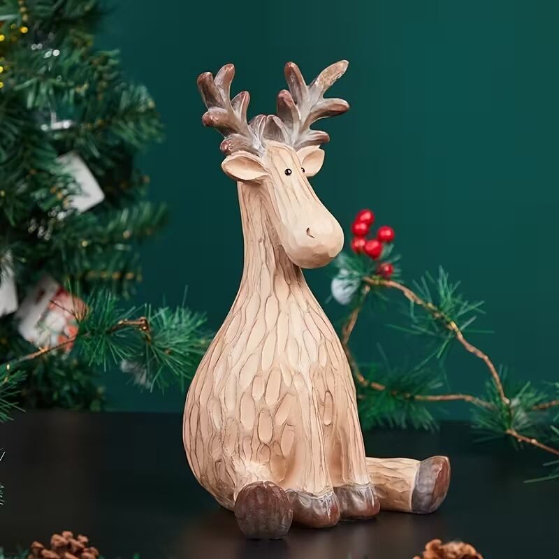 トナカイ クリスマス雑貨 置物 オブジェ お座り 可愛い ユニーク トナカイ クリスマス雑貨 置物 オブジェ お座り 可愛い ユニーク