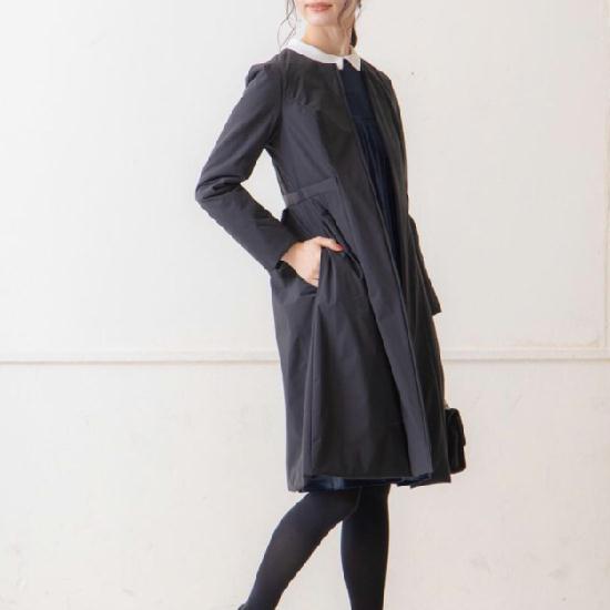 Pont Neuf ポンヌフ 新品】ストレッチ中綿ロングコート ブラック Pont Neuf ポンヌフ 新品】ストレッチ中綿ロングコート ブラック