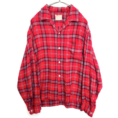 [The Golden Monte Carlo] Vintage open color rayon shirt XL size [1960s] Vintage Rayon Shirt