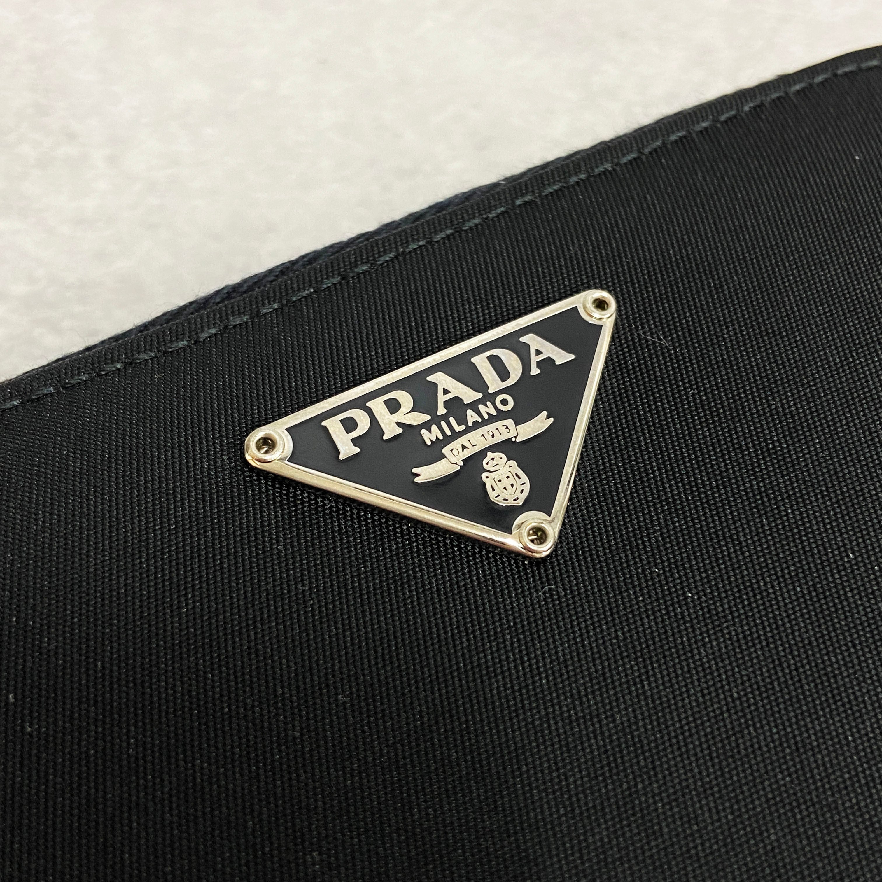 PRADA プラダ 二つ折り財布 ナイロン×レザー ブラック 6013-202201 | rean